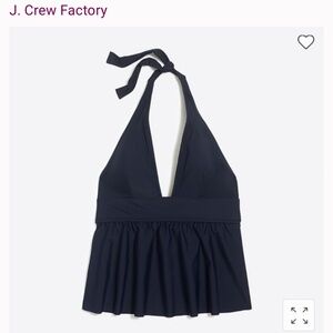J.crew Factory Halter Peplum Tankini Top